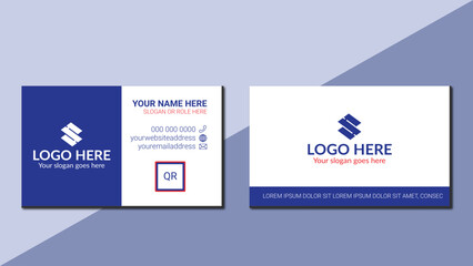 A Double-sided creative business card template. Vector illustration.