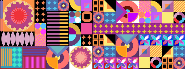 Vector flat geometric background mozaik colorful colourful