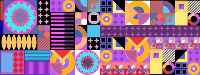 Vector flat geometric background mozaik colorful colourful