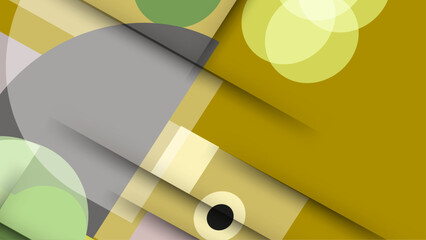 Fototapeta premium Abstract gradient green yellow geometry background