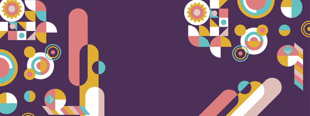 Vector flat design geometric pattern mobile design colorful colourful