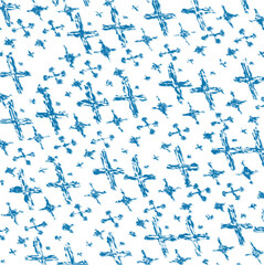 Snowflakes of different sizes or ice floes of different formations