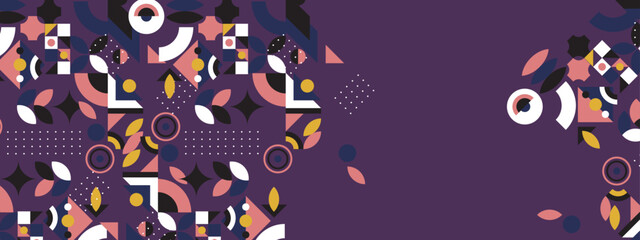 Obraz premium Vector retro mozaik colorful colourful flat geometric background