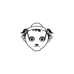 panda music logo illustration vector illustration design