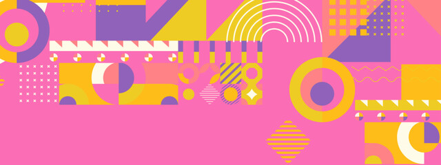 Vector retro mozaik colorful colourful flat geometric background