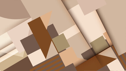 Brown and cream abstract geometrical background