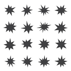 Obraz premium Set of comic splash, explosion, burst, bang, blast, shine, star vector.