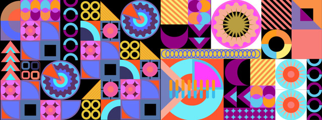 Vector flat geometric background mozaik colorful colourful