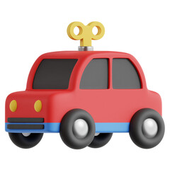 A 3D car toy illustration for play or vehicle themes