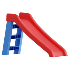 A 3D slide illustration for playground or outdoor fun themes