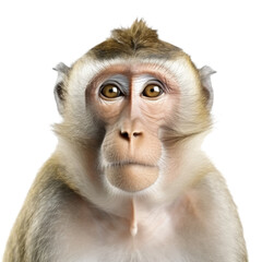 Monkey isolated on transparent background, Generative AI