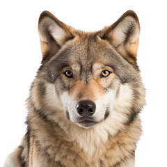 Obraz premium Wolf isolated on transparent background, Generative AI