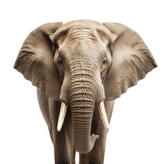 Fototapeta na wymiar Elephant isolated on transparent background, Generative AI