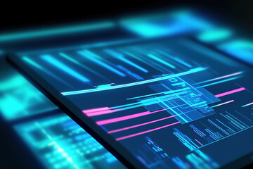 Black background Internet information network concept map