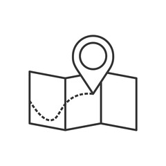 map, map marker, location pin, map pin icon, icon vector illustration editable stroke.