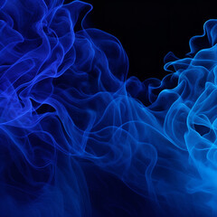 Obraz premium abstract smoke background, wave, pattern, motion, blue, smooth, shape, curve, backgrounds, AI generated 