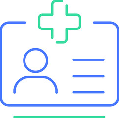 Obraz premium Patient card line icon