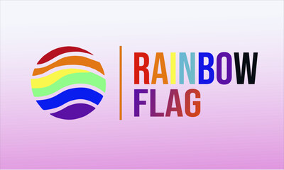 Rainbow flag illustration design. Pride Movement vector in color and dimensions