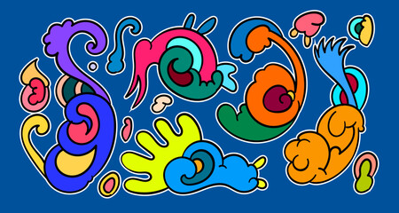 Obraz premium Abstract doodle ornament Indonesia contemporary batik pattern vector illustration