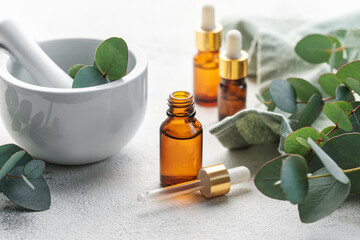 Massage and spa oils with eucalyptus