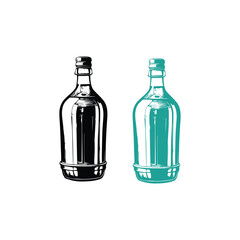 Glass Bottle Vector, vintage essential oils bottles vector, essential oils bottles, Medicine bottles vector.