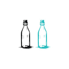 Glass Bottle Vector, vintage essential oils bottles vector, essential oils bottles, Medicine bottles vector.