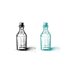 Glass Bottle Vector, vintage essential oils bottles vector, essential oils bottles, Medicine bottles vector.
