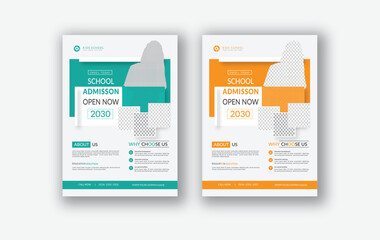 kids education flyer, School flyer design,  college admission flyer, or leaflet brochure design