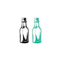 Glass Bottle Vector, vintage essential oils bottles vector, essential oils bottles, Medicine bottles vector.