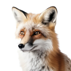 Fototapeta premium Fox isolated on white, transparent background, PNG, generative ai