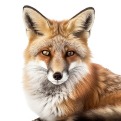 Fototapeta premium Fox isolated on white, transparent background, PNG, generative ai