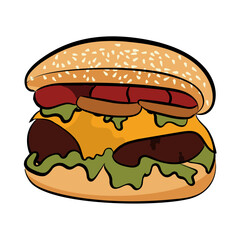 Fast food considered junk item, burger