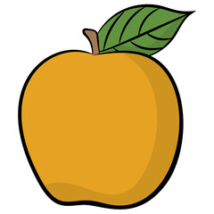 Healthy fruit, apple drawn icon 