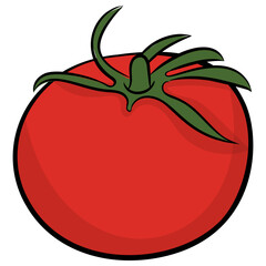 Nutritious healthy raw food, a tomato