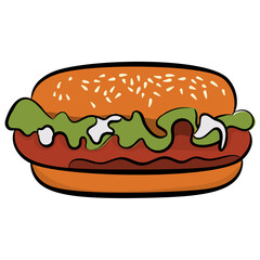 Fast food considered junk item, burger