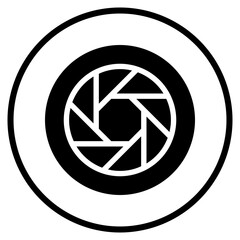 camera shutter glyph icon