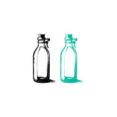 Glass Bottle Vector, vintage essential oils bottles vector, essential oils bottles, Medicine bottles vector.