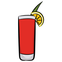 Fruit juice hand drawn icon 