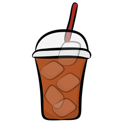 Fruit juice hand drawn icon 