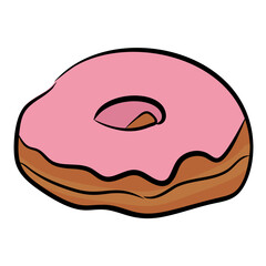 A junk food item donut