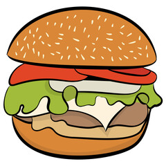 Fast food considered junk item, burger