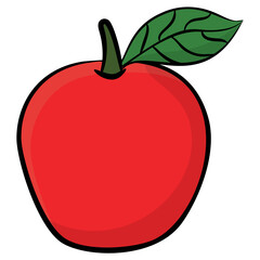 Healthy fruit, apple drawn icon 
