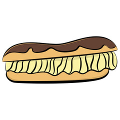 Snack food, sandwich icon vector