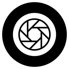 camera shutter glyph icon