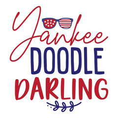 4th of July vector typography design