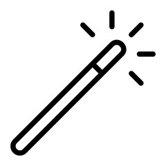 magic wand line icon