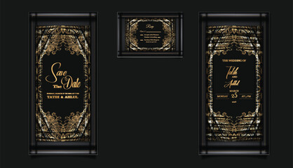 luxury wedding invitation cards set