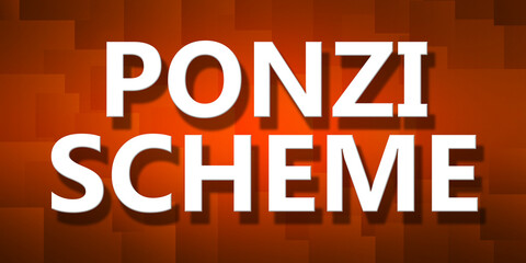 Ponzi Scheme on pixelated background