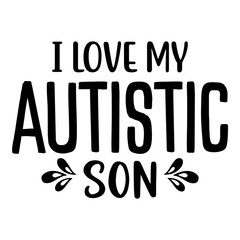 Autism vector typography design