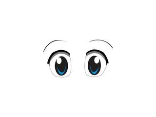 illustration of an anime eye make with vector